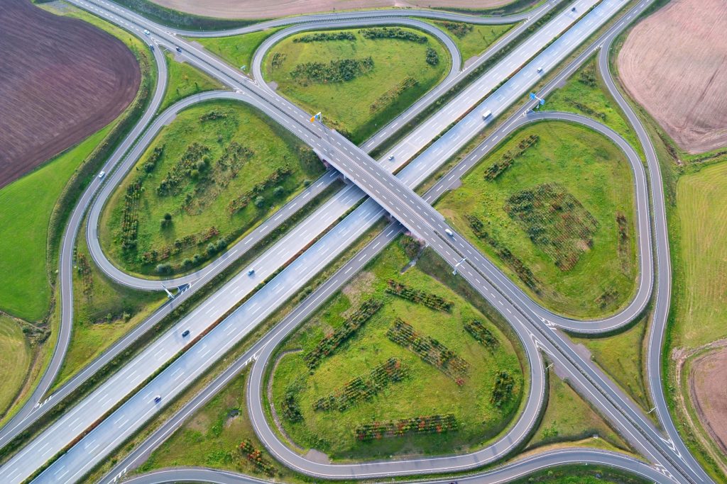 Autopista vista desde arriba